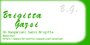 brigitta gazsi business card